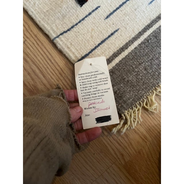 1980s Vintage Handwoven Mexican Wall Art Tapestries- Set of 2 For Sale - Image 5 of 8