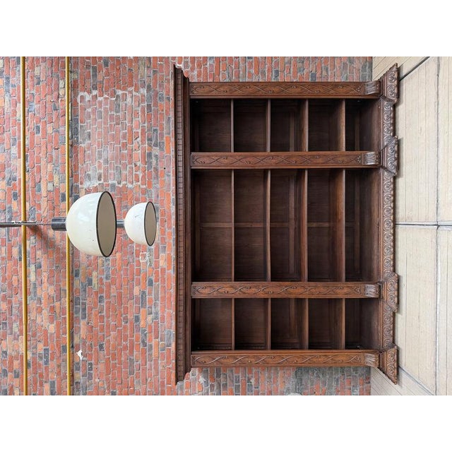 Large Oak Pharmacy Display Case For Sale - Image 4 of 18