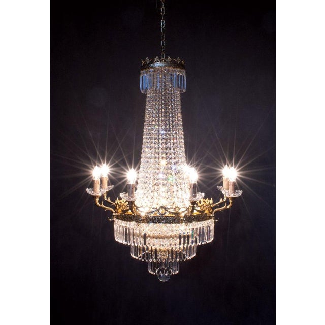 Palace 15 Lights Chandelier in Gold Plate and Crystal by Aggiolight For Sale - Image 6 of 14