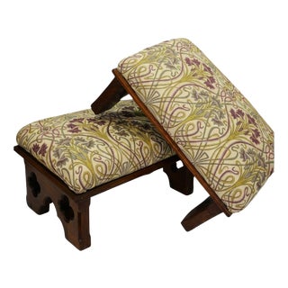 Victorian Gothic Revival Oak Ottomans in the style of Pugin, 1870s, Set of 2 For Sale