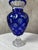 Glass Vintage Crystal Blue Vase, 1950s For Sale - Image 7 of 12