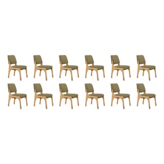 Arches II Dining Chairs in Oak and Bouclé from Insidherland, Set of 12 For Sale