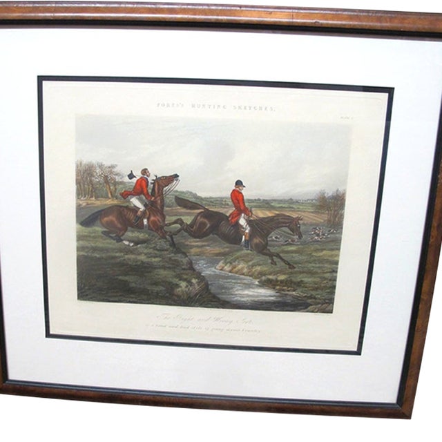 Henry Alken Fores Hunting Sketches Plate 3 Right & Wrong Sort J Harris Engraving For Sale