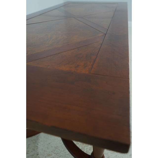 Brown Harden Country Distressed French Cherry Small Dining or Library Table For Sale - Image 8 of 14