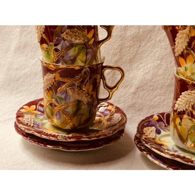 Antique Japanese Nippon Porcelain Chocolate Set - 13 Pieces For Sale - Image 12 of 12