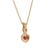 Modern 0.62ctw Diamond and Ruby Heart Charm Necklace, 18k Yellow Gold, Length 18 In. For Sale - Image 3 of 7