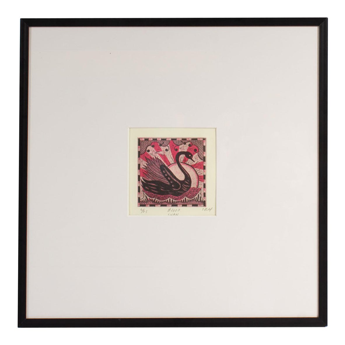 2014 “Blood Swan” Limited Edition Color Etching by Tony Fitzpatrick