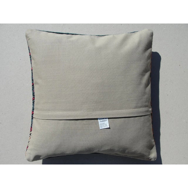Blue Kilim Rug Pillow Cover For Sale - Image 8 of 9