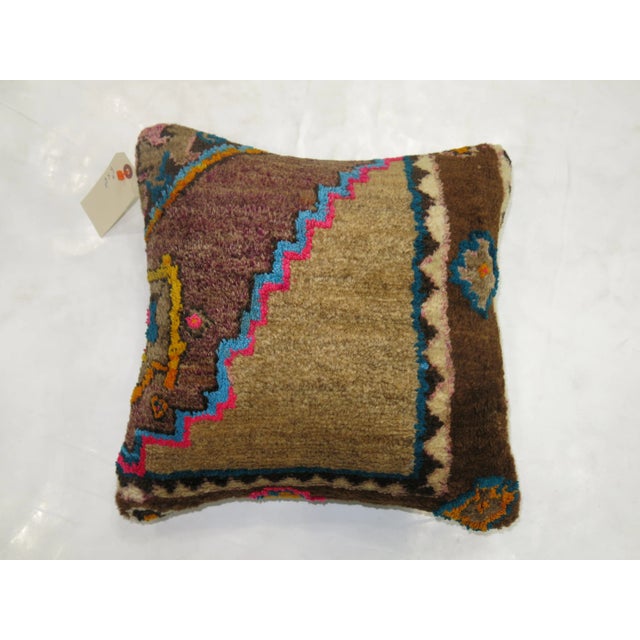 Industrial Boutique Vintage Turkish Rug Pillow For Sale - Image 3 of 3