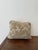 Vintage Floral Cut Velvet Accent Pillow With Blush Cord Trim For Sale - Image 4 of 5
