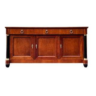 Neo-Classical Style Cherry Cabinet / Credenza / Sideboard by Baker Furniture For Sale