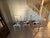 Rustic Farmhouse Whitewash Bar Stools W/ Cowhide Upholstered Seats Set of 3 For Sale - Image 11 of 12