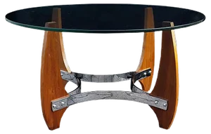 Round Vintage SoFath Coffee Table, 1970s