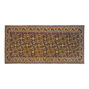 1920 Vintage French Needlepoint Rug, in Small Size, W/ Paisley design