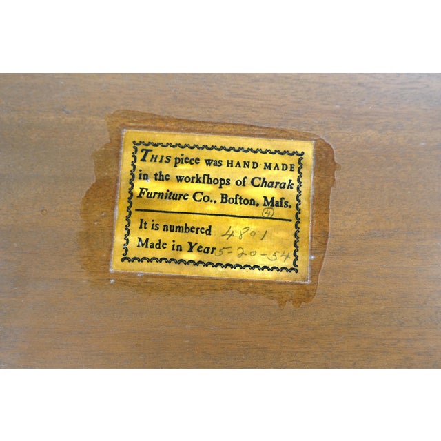 Charak Mid Century Modern Mahogany & Brass Night stands End Side Table Parzinger For Sale - Image 10 of 12