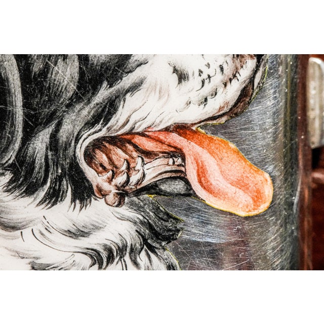 1920s Fantastic Hand Painted Enamel Springer Spaniel Dog 800 Silver Antique Cigarette Case Holder Tobacciana For Sale - Image 5 of 18