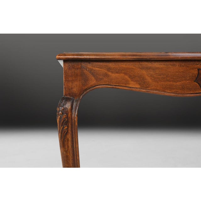 Side Table with Sculpted Elements and Rattan Top For Sale - Image 9 of 15