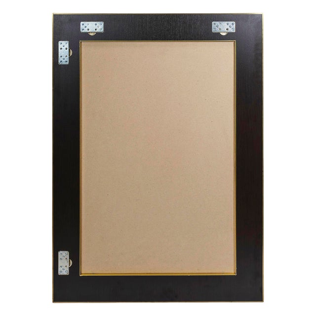 Metal Italian Handmade Wall Mirror with Brass Frame and Murano Glass For Sale - Image 7 of 8