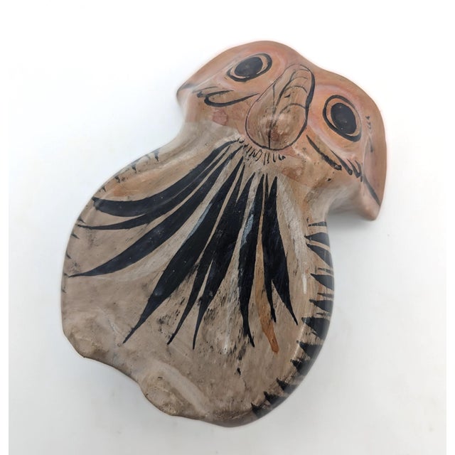 1960s Tonalá Mexico Owl Ceramic Figurine For Sale - Image 9 of 11