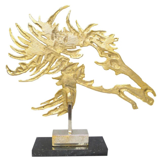 French Brutalist "Cheval" Sculpture by Philippe Cheverny For Sale - Image 3 of 6