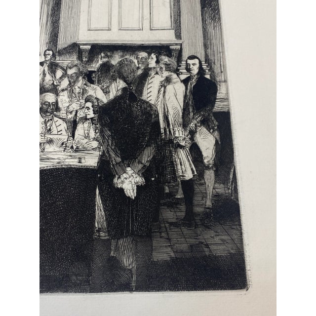 John Winkler "The Constitutional Convention" Original Signed Etching c.1932 Plate dimensions 13.75" wide x 9.5" high Paper...