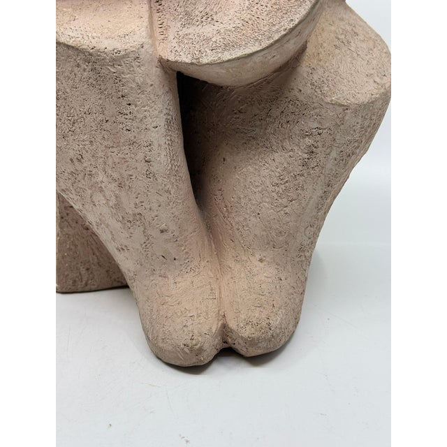 Ceramic Early 20th Century Hand built Cubist Terracotta Musician Sculpture Monogrammed C For Sale - Image 7 of 14