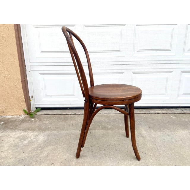 Antique Bentwood Café Thonet Style Farmhouse Dining Chair| C. 1890–1920 | Central European Origin For Sale - Image 4 of 12