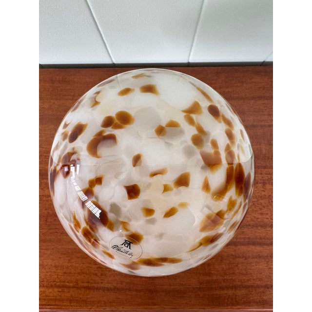 Vintage Glass Sphere on Wooden Base by Alain Delon, 1970s For Sale - Image 9 of 14