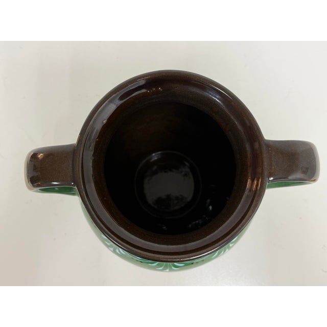 Late 20th Century Hungarian Folk Art Double-Handled Pottery Vessel, Signed For Sale - Image 5 of 12