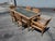Wood 1990s Brown Jordan Mission Teak & Frosted Glass Outdoor Dining Set - 7 Pieces For Sale - Image 7 of 10