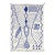 White and Blue Azilal Rug - 9.8 X 6.3 Ft For Sale