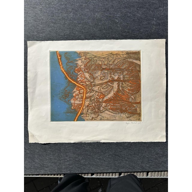 Roger Platiel, Nebulous-Untitled, 1968, Oil on Canvas, in Good conditions. Designed 1960 to 1969 This piece is designed in...