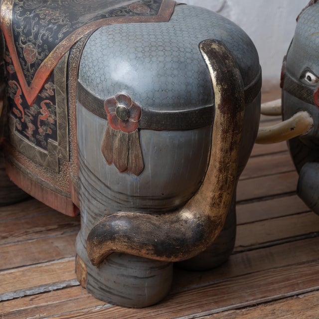 A Pair of Chinese Export Elephant Garden Stools For Sale - Image 14 of 18