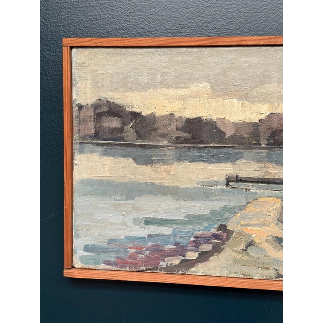 Gustaf Olsson, Seascape, 1950s, Oil Painting on Canvas, Framed For Sale - Image 13 of 18