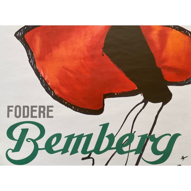Original Vintage Fodere Bemberg Offset Poster by René Gruau, 1970s For Sale - Image 12 of 15