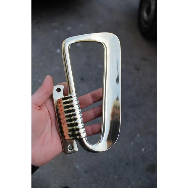 Gold Ear-Shaped Handles in Solid Brass, 1950, Set of 2 For Sale - Image 8 of 13