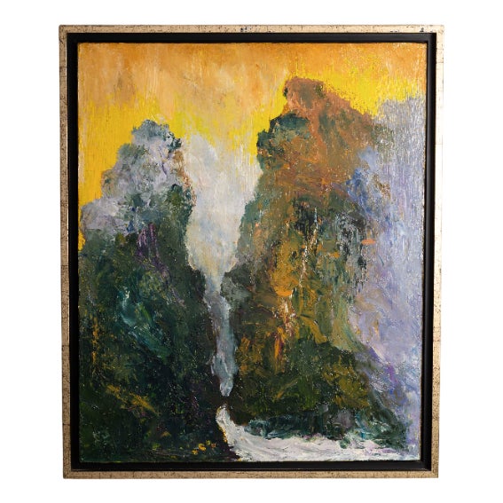 Abstract Landscape of Ancient China, 2001, Oil on Canvas For Sale