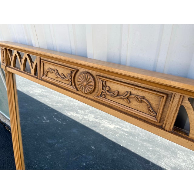 Brown Neoclassical Fruitwood Dressing or Wall Mirror For Sale - Image 8 of 12
