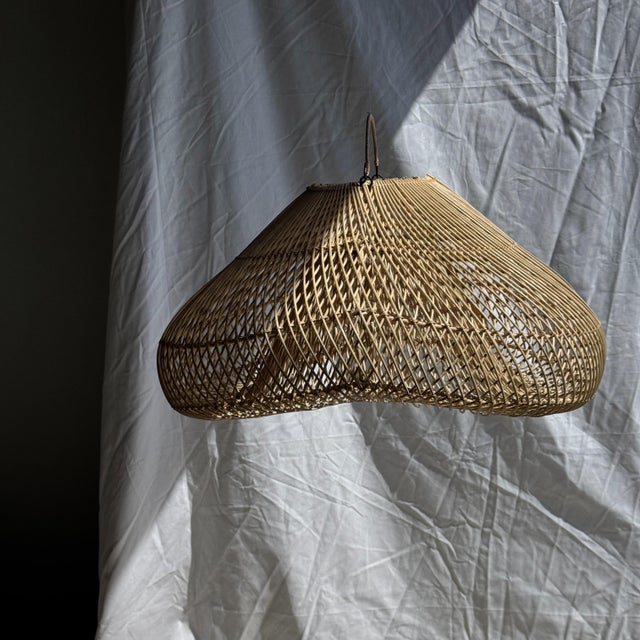 Vintage Hanging Lamp in Rattan, 1980s For Sale - Image 3 of 10