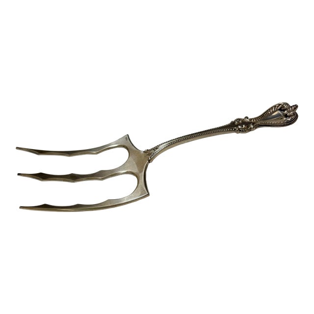 Gorgeous Solid Sterling Silver Antique Toast Fork Hallmarked 1895 No Monogram For Sale