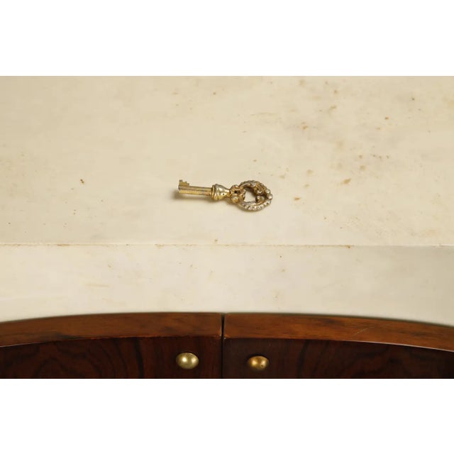 Aldo Tura Lacquered Goatskin, Rosewood and Brass Italian Bar Cabinet, 1950s For Sale - Image 15 of 18