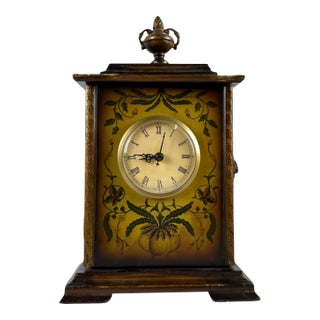 Vintage English Ornate Mantel Clock For Sale