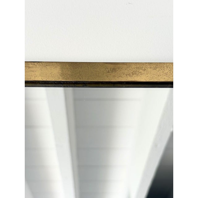 Mid-Century Modern Brass Mirror, 1960 For Sale - Image 4 of 11