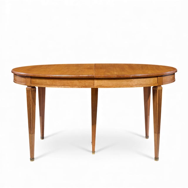 Wood Late 20th Century Kindel Furniture French Regency Louis XVI Cherry Wood Expanding Dining Table With 3 Leaves For Sale - Image 7 of 17