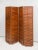 Intricately designed vintage mahogany four panel screen with interwoven design. Total Width when fully extended is 64"....