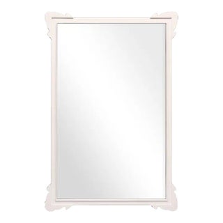 Fleur Home Garden District Napoleon Rectangle Mirror in Frosted Petal, 24x36 For Sale