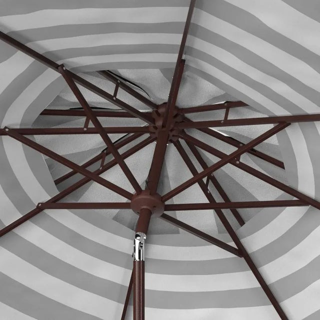 Iris Fashn 9 Ft Double Top Umbrella - Black/White For Sale - Image 4 of 4