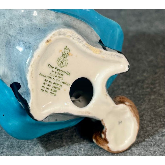 1950s Royal Doulton England “The Favourite” Figurine For Sale - Image 9 of 9