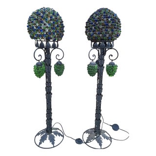 Handcrafted Moroccan Lamps, 1950s, Set of 2 For Sale