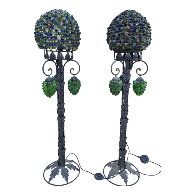 Handcrafted Moroccan Lamps, 1950s, Set of 2 For Sale